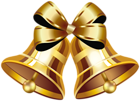 Christmas Gold Bells PNG Clip Art Image