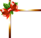 Christmas Gold Ribbon PNG Clipart Image