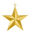 Christmas Gold Star Ornament PNG Picture