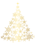 Christmas Gold Tree Decor PNG Clip Art