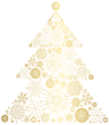 Christmas Gold Tree PNG Clip Art Image