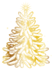 Christmas Gold Tree Transparent PNG Clip Art Image