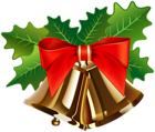 Christmas Golden Bells PNG Clip Art Image