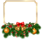 Christmas Golden Border PNG Clipart Image