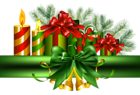 Christmas Green Decoration with Golden Bells PNG Clipart