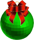 Christmas Green Ornament PNG Clip Art Image
