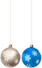 Christmas Hanging Balls Transparent PNG Clip Art