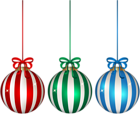 Christmas Hanging Ornament Set Clip Art Image