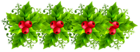 Christmas Holly Garland Transparent PNG Clip Art Image