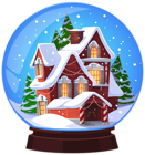 Christmas House Snowglobe Transparent PNG Clip Art Image