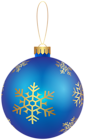 Christmas Ornament Blue PNG Clip Art Image