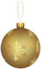 Christmas Ornament Gold PNG Clip Art Image
