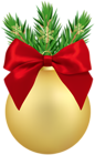 Christmas Ornament Gold PNG Clip Art Image