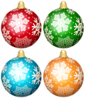 Christmas Ornament Set Clip Art Image
