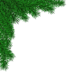 Christmas Pine Corner Transparent PNG Clip Art