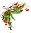 Christmas Pine Green Decor PNG Clip Art Image