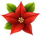 Christmas Poinsettia PNG Clip-Art Image