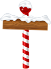 Christmas Pole Sign PNG Clip Art Image