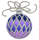 Christmas Purple and Silver Ornament Clipart