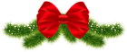 Christmas Red Bow PNG Clipart Image