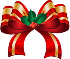 Christmas Red Bow Transparent PNG Clip Art Image