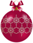 Christmas Red Ornamental Ball PNG Clipart Image