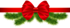 Christmas Red Ribbon PNG Clipart Image