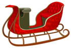 Christmas Red Sled PNG Picture