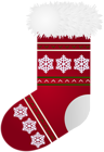 Christmas Red Stocking PNG Clipart