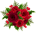 Christmas Rose Decoration PNG Clip Art Image