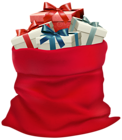 Christmas Sack with Gifts PNG Clip Art Image