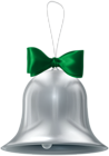 Christmas Silver Bell Transparent PNG Clip Art