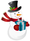 Christmas Snowman Transparent PNG Clip Art Image
