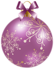 Christmas Soft Violet Ball PNG Clipart Image