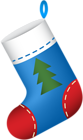 Christmas Stocking Blue PNG Clip Art