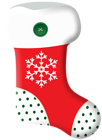 Christmas Stocking Red Snowflake PNG Clipart