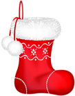 Christmas Stocking Red Transparent Clipart