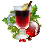 Christmas Tea with Christmas Decorations PNG Image