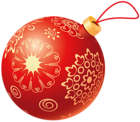 Christmas Transparent Red Christmas Ball PNG Clipart
