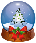 Christmas Tree Snow Globe Transparent PNG Clip Art Image