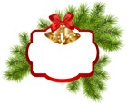 Christmas White Blank Decor with Bells PNG Clipart Image