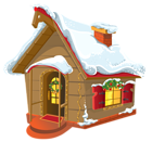 Christmas Winter House PNG Clipart Image