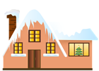 Christmas Winter House PNG Transparent Clipart