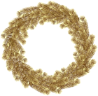 Christmas Wreath Gold PNG Clip Art