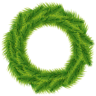 Christmas Wreath Green Clip Art Image