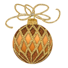 Christmas Yellow and Gold Ornament Clipart