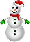 Cute Big Snowman PNG Clipart