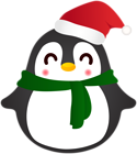 Cute Christmas Penguin PNG Clipart