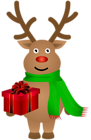 Cute Christmas Reindeer PNG Clip Art Image