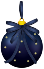 Dark Blue Christmas Ball PNG Clipart Picture